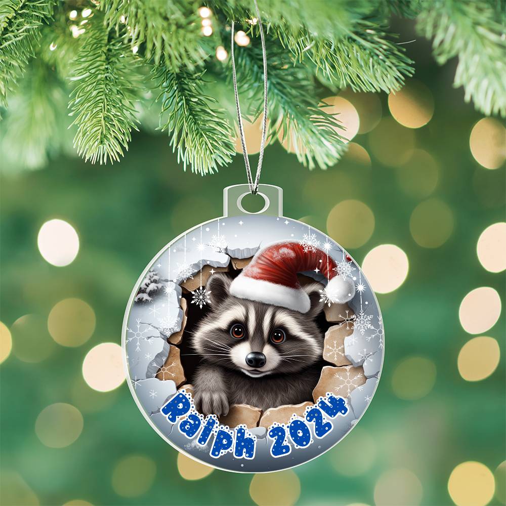 3D Racoon-A unique keepsake with our Personalized Acrylic Ornament,Christmas,Holiday,Gift 3 - Essential Home Zone Essential Home Zone Acrylic Ornament Ornaments 3D Racoon-A unique keepsake with our Personalized Acrylic Ornament,Christmas,Holiday,Gift 3