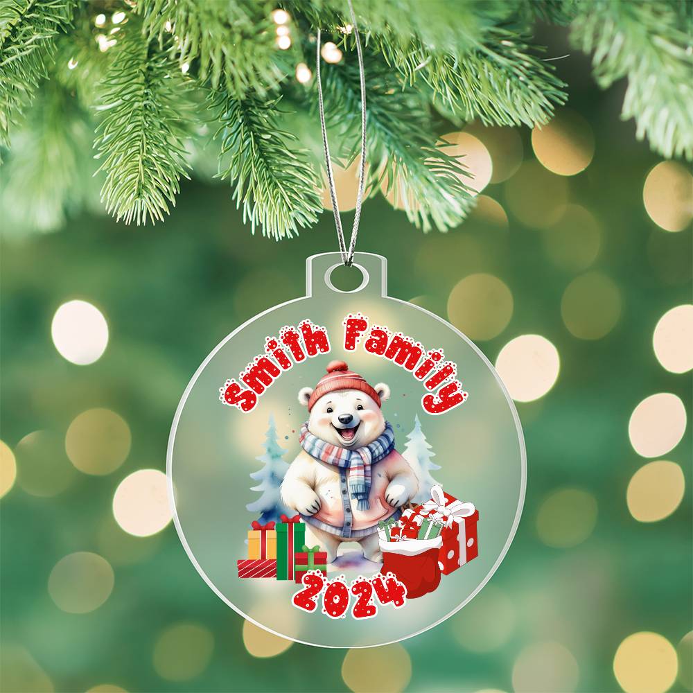 Winter Bear-A unique keepsake with our Personalized Acrylic Ornament,Christmas,Holiday,Gift 25 - Essential Home Zone Essential Home Zone Acrylic Ornament Ornaments Winter Bear-A unique keepsake with our Personalized Acrylic Ornament,Christmas,Holiday,Gift 25