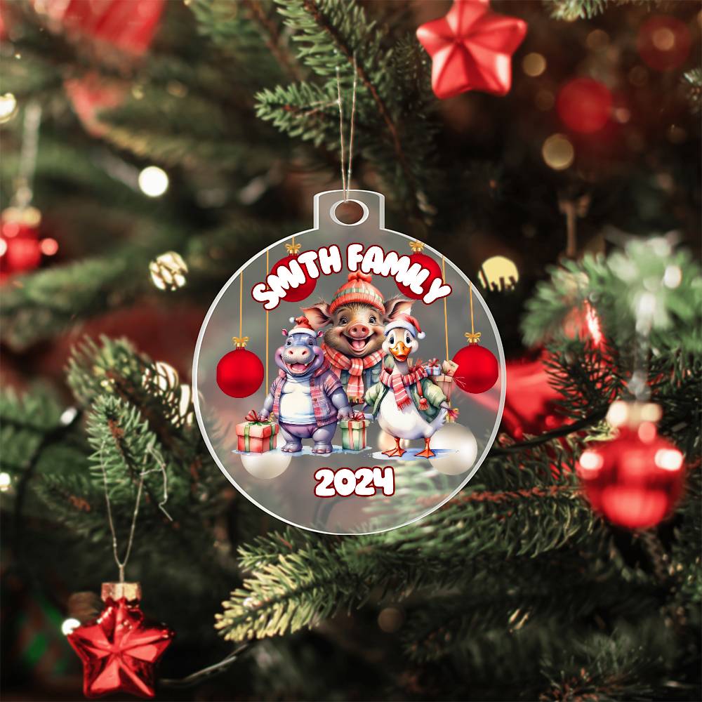 Winter Funny Animals-A unique keepsake with our Personalized Acrylic Ornament,Christmas,Holiday,Gift 28 - Essential Home Zone Essential Home Zone Ornaments Winter Funny Animals-A unique keepsake with our Personalized Acrylic Ornament,Christmas,Holiday,Gift 28