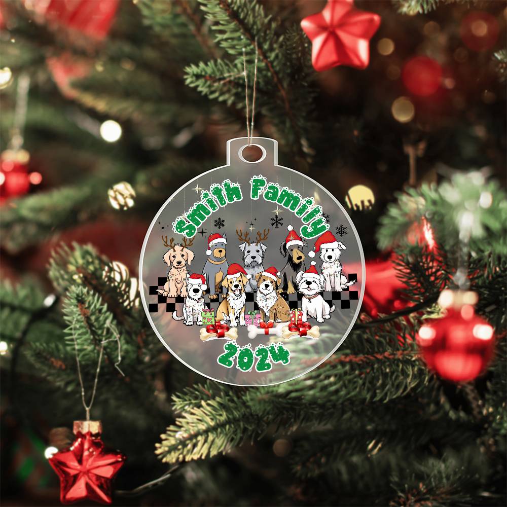 Dog Lovers-A unique keepsake with our Personalized Acrylic Ornament,Christmas,Gift,Holiday 31 - Essential Home Zone Essential Home Zone Acrylic Ornament Ornaments Dog Lovers-A unique keepsake with our Personalized Acrylic Ornament,Christmas,Gift,Holiday 31