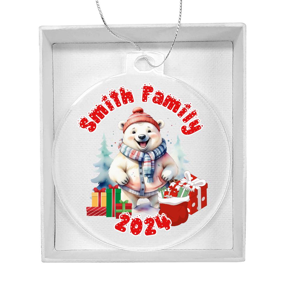 Winter Bear-A unique keepsake with our Personalized Acrylic Ornament,Christmas,Holiday,Gift 25 - Essential Home Zone Essential Home Zone Ornaments Winter Bear-A unique keepsake with our Personalized Acrylic Ornament,Christmas,Holiday,Gift 25