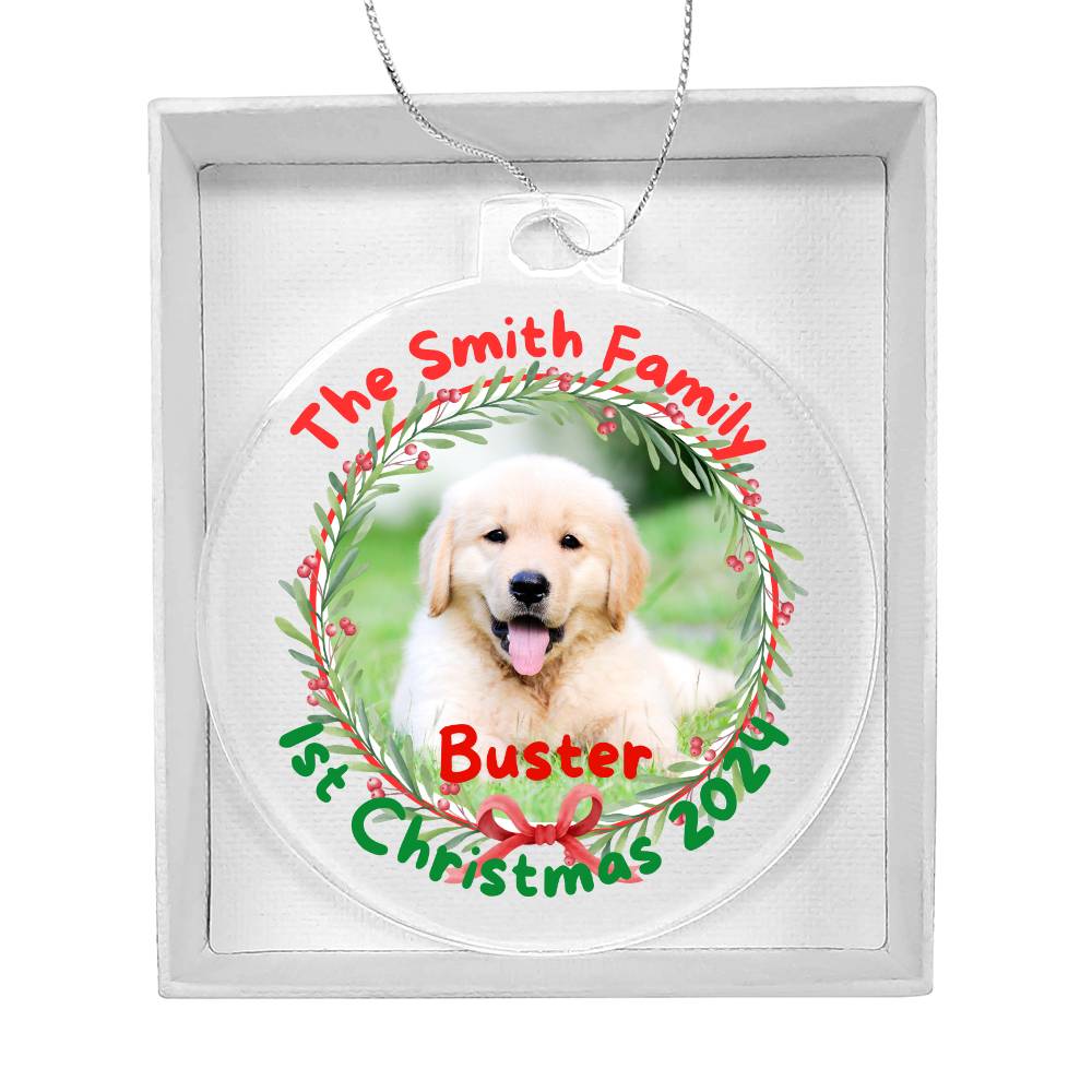 New Dog Parent 1st Christmas-A unique keepsake with our Personalized Acrylic Ornament,Christmas,Gift,Holiday 43 - Essential Home Zone Essential Home Zone Acrylic Ornament with Gift Box Ornaments New Dog Parent 1st Christmas-A unique keepsake with our Personalized Acrylic Ornament,Christmas,Gift,Holiday 43