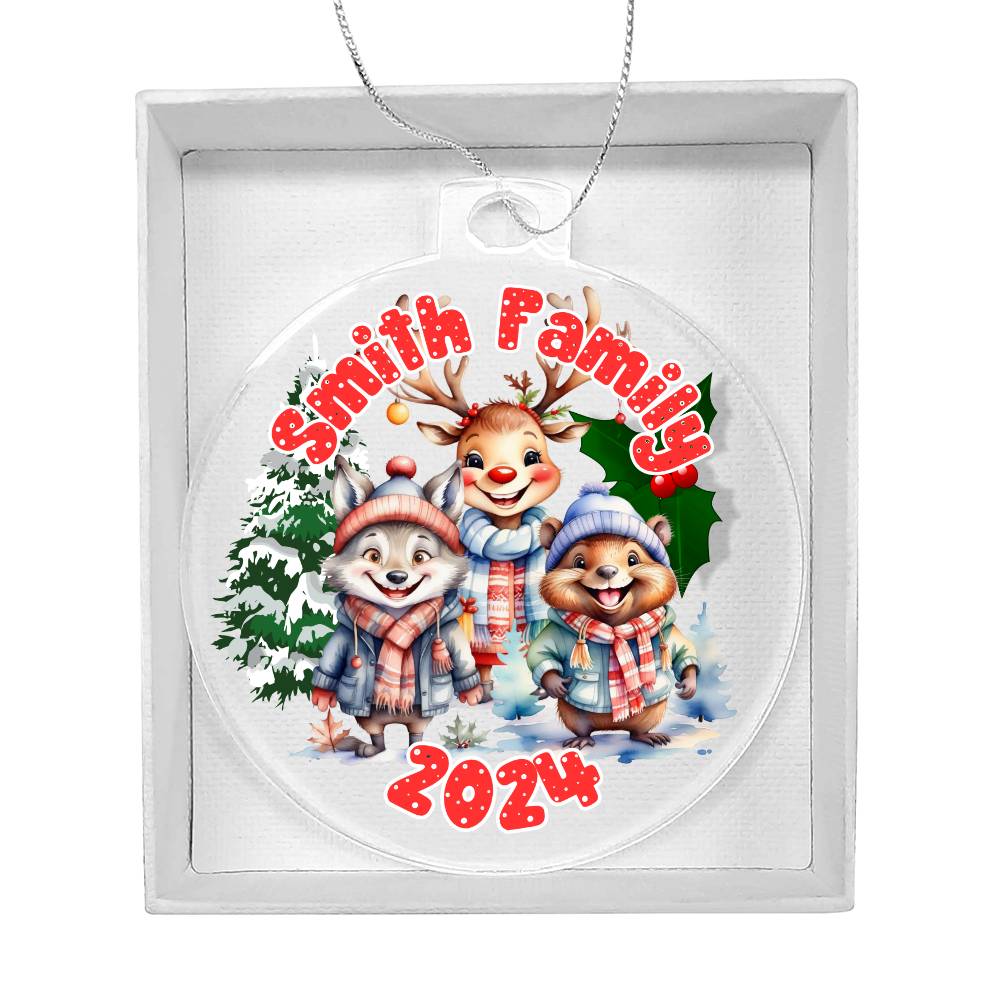 Cute Animal Friends-A unique keepsake with our Personalized Acrylic Ornament,Christmas,Gift,Holiday 30 - Essential Home Zone Essential Home Zone Ornaments Cute Animal Friends-A unique keepsake with our Personalized Acrylic Ornament,Christmas,Gift,Holiday 30