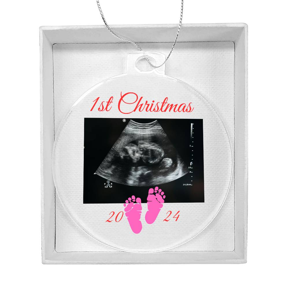 Celebrate the Joy, Custom Baby Gender Announcement Christmas Ornament–A Heartfelt Keepsake for New Parents and loved ones! 40 - Essential Home Zone Essential Home Zone Acrylic Ornament with Gift Box Ornaments Celebrate the Joy, Custom Baby Gender Announcement Christmas Ornament–A Heartfelt Keepsake for New Parents and loved ones! 40