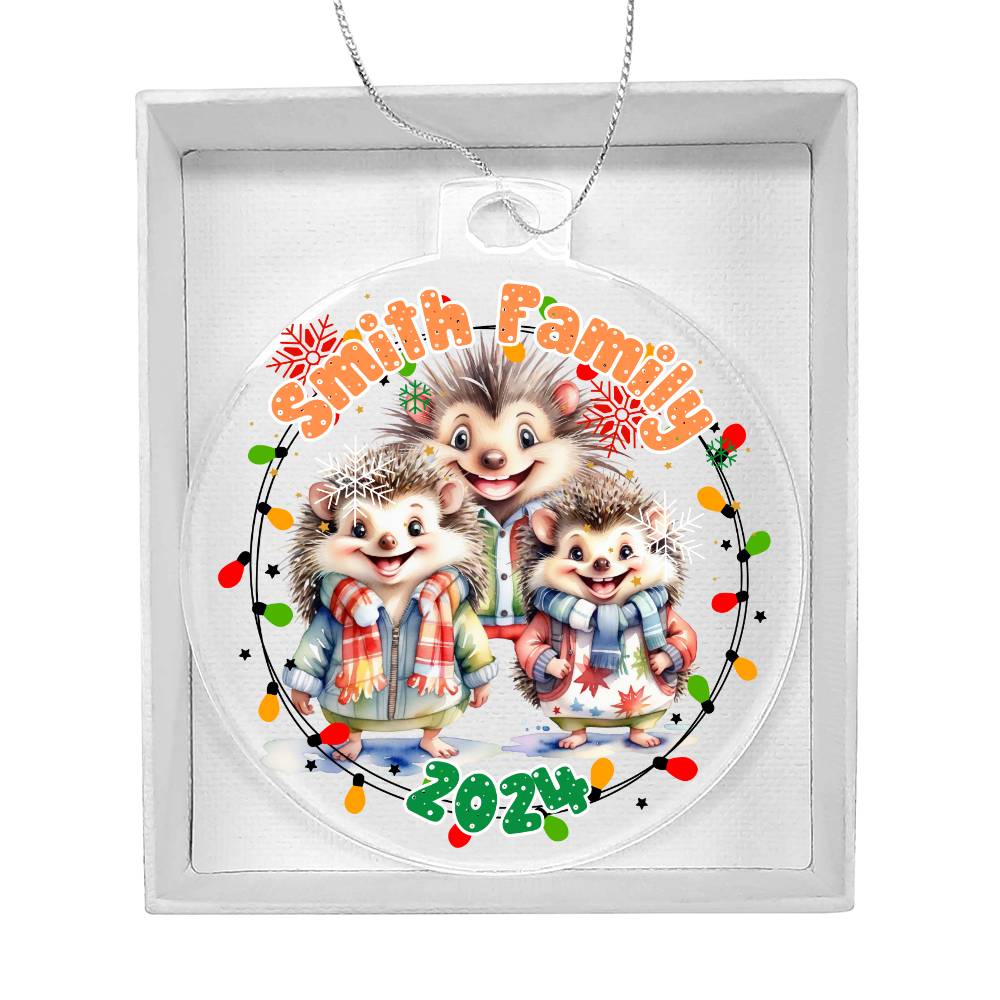 Cute Funny Porcupines-A unique keepsake with our Personalized Acrylic Ornament,Christmas,Holiday,Gift 29 - Essential Home Zone Essential Home Zone Ornaments Cute Funny Porcupines-A unique keepsake with our Personalized Acrylic Ornament,Christmas,Holiday,Gift 29