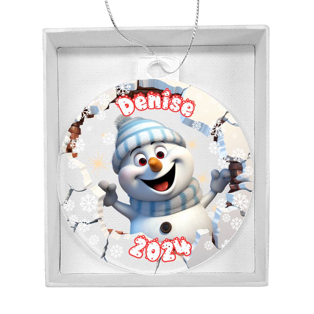 3D Snowman-A unique keepsake with our Personalized Acrylic Ornament,Christmas,Holiday,Gift 10 - Essential Home Zone Essential Home Zone Ornaments 3D Snowman-A unique keepsake with our Personalized Acrylic Ornament,Christmas,Holiday,Gift 10