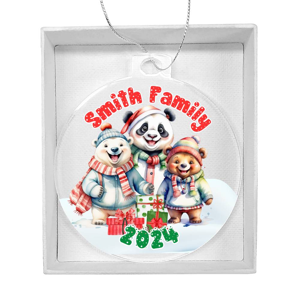 Winter Bears-A unique keepsake with our Personalized Acrylic Ornament,Christmas,Holiday,Gift 26 - Essential Home Zone Essential Home Zone Ornaments Winter Bears-A unique keepsake with our Personalized Acrylic Ornament,Christmas,Holiday,Gift 26