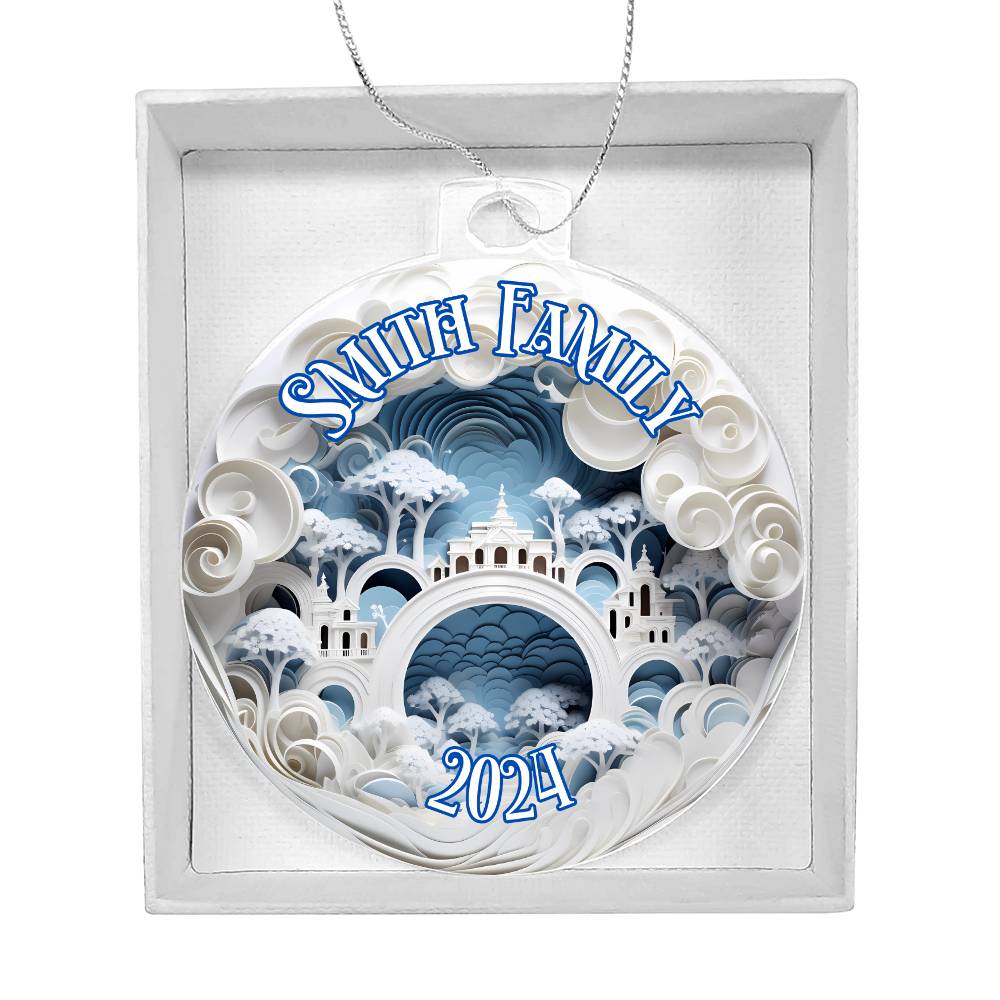 3D papercut Fantasy City-A unique keepsake with our Personalized Acrylic Ornament,Christmas,Holiday,Gift 23 - Essential Home Zone Essential Home Zone Ornaments 3D papercut Fantasy City-A unique keepsake with our Personalized Acrylic Ornament,Christmas,Holiday,Gift 23