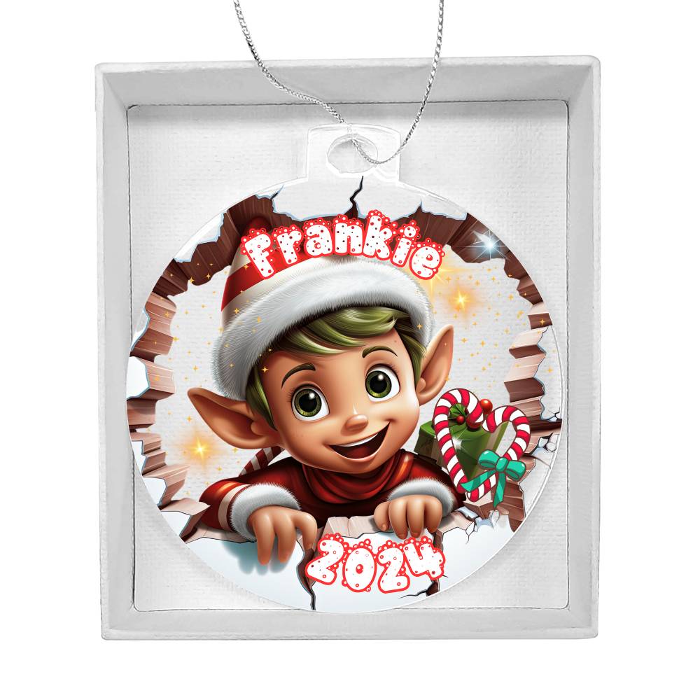 3D Elf-A unique keepsake with our Personalized Acrylic Ornament,Christmas,Holiday,Gift 9 - Essential Home Zone Essential Home Zone Ornaments 3D Elf-A unique keepsake with our Personalized Acrylic Ornament,Christmas,Holiday,Gift 9