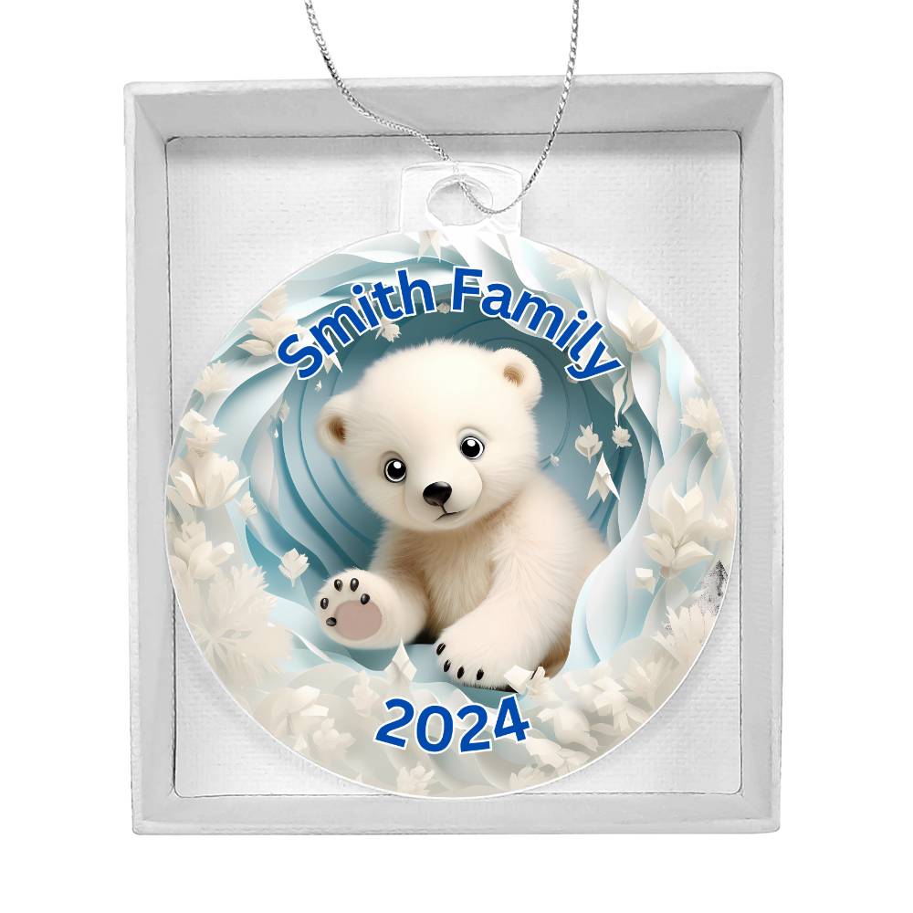 3D Papercut Bear-A unique keepsake with our Personalized Acrylic Ornament,Christmas,Holiday,Gift 20 - Essential Home Zone Essential Home Zone Ornaments 3D Papercut Bear-A unique keepsake with our Personalized Acrylic Ornament,Christmas,Holiday,Gift 20