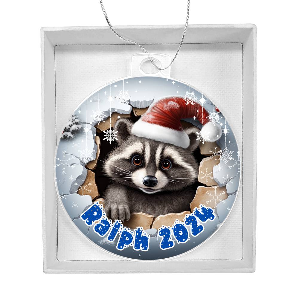 3D Racoon-A unique keepsake with our Personalized Acrylic Ornament,Christmas,Holiday,Gift 3 - Essential Home Zone Essential Home Zone Ornaments 3D Racoon-A unique keepsake with our Personalized Acrylic Ornament,Christmas,Holiday,Gift 3