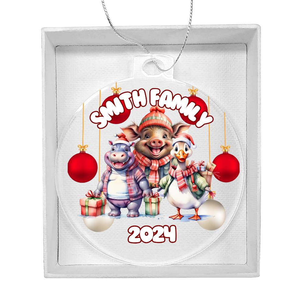 Winter Funny Animals-A unique keepsake with our Personalized Acrylic Ornament,Christmas,Holiday,Gift 28 - Essential Home Zone Essential Home Zone Acrylic Ornament with Gift Box Ornaments Winter Funny Animals-A unique keepsake with our Personalized Acrylic Ornament,Christmas,Holiday,Gift 28