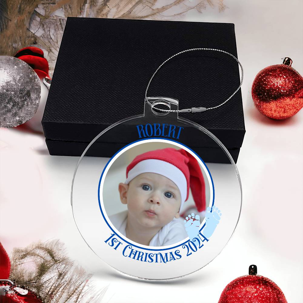 Baby's 1st Christmas Picture-A unique keepsake with our Personalized Acrylic Ornament,Christmas,Gift,Holiday 41 - Essential Home Zone Essential Home Zone Ornaments Baby's 1st Christmas Picture-A unique keepsake with our Personalized Acrylic Ornament,Christmas,Gift,Holiday 41