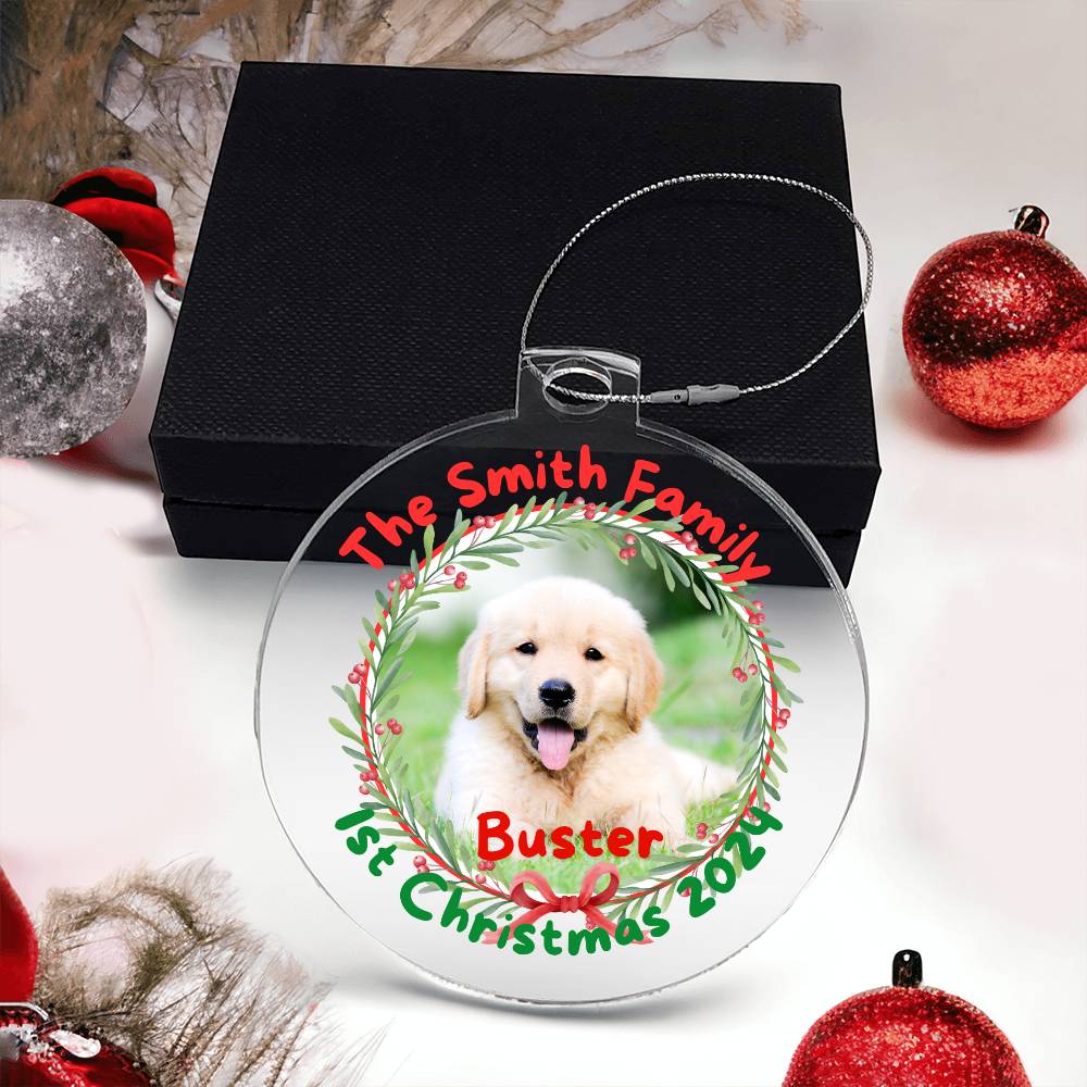 New Dog Parent 1st Christmas-A unique keepsake with our Personalized Acrylic Ornament,Christmas,Gift,Holiday 43 - Essential Home Zone Essential Home Zone Ornaments New Dog Parent 1st Christmas-A unique keepsake with our Personalized Acrylic Ornament,Christmas,Gift,Holiday 43