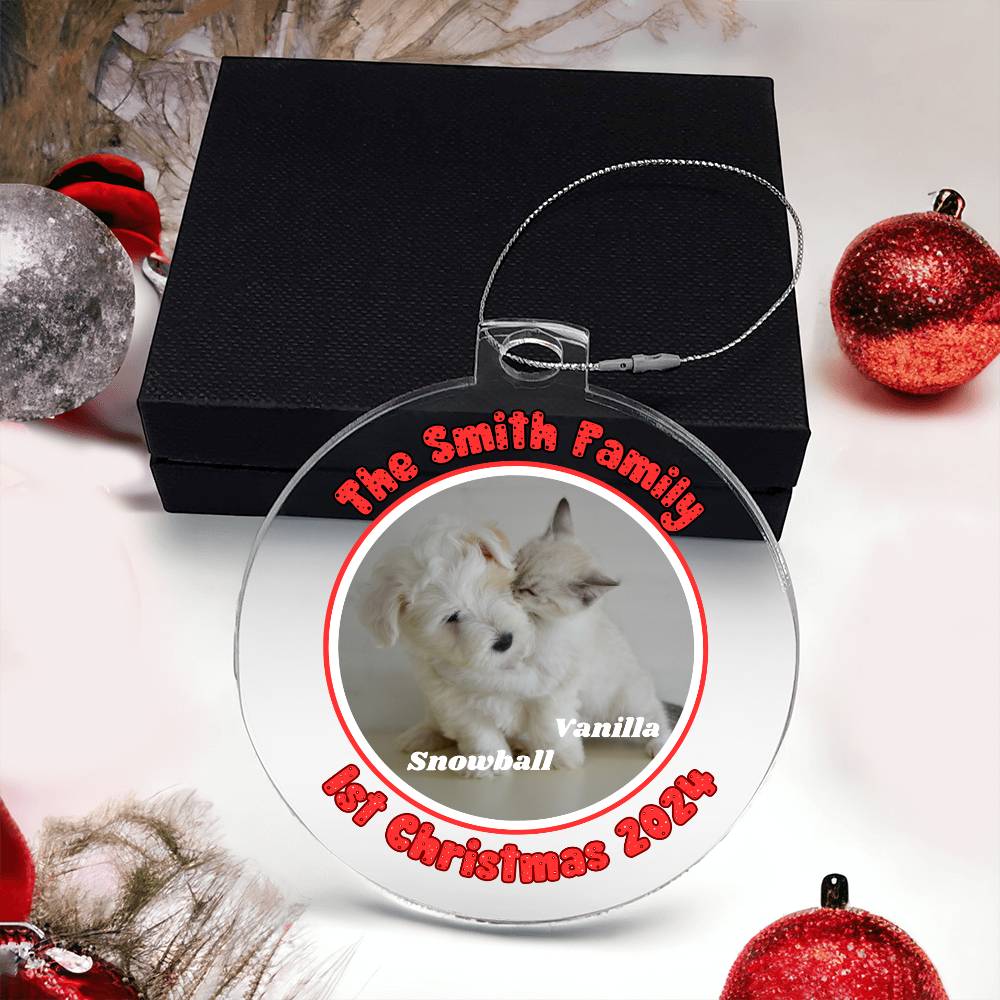 New Pet Parents 1st Christmas-A unique keepsake with our Personalized Acrylic Ornament,Christmas,Gift,Holiday 42 - Essential Home Zone Essential Home Zone Ornaments New Pet Parents 1st Christmas-A unique keepsake with our Personalized Acrylic Ornament,Christmas,Gift,Holiday 42