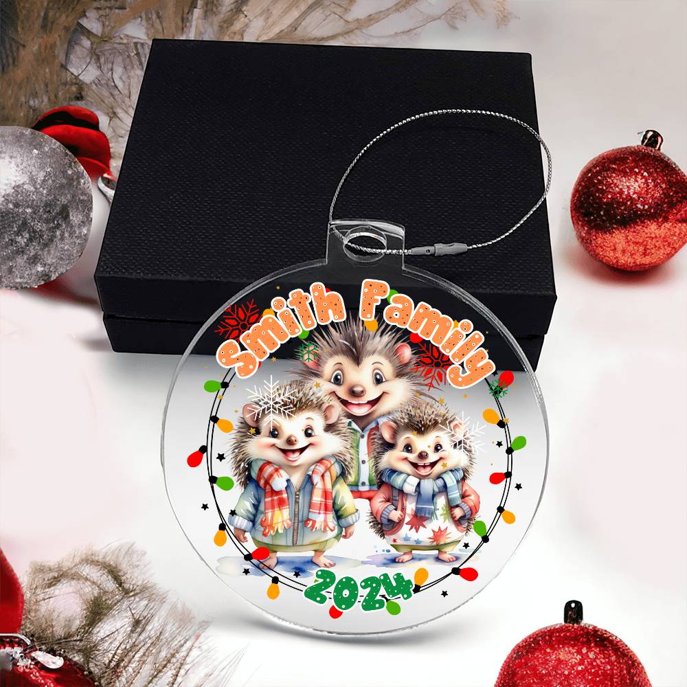 Cute Funny Porcupines-A unique keepsake with our Personalized Acrylic Ornament,Christmas,Holiday,Gift 29 - Essential Home Zone Essential Home Zone Ornaments Cute Funny Porcupines-A unique keepsake with our Personalized Acrylic Ornament,Christmas,Holiday,Gift 29