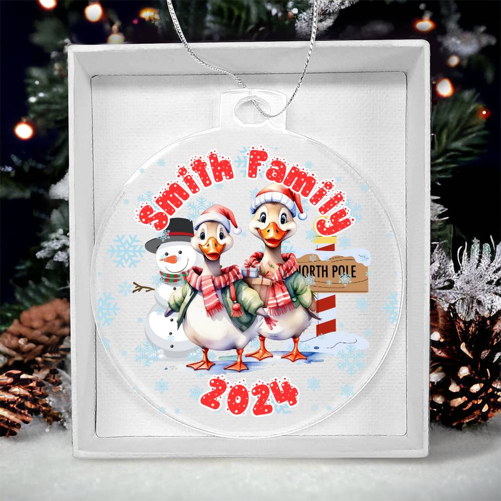 Winter Funny Ducks-A unique keepsake with our Personalized Acrylic Ornament,Christmas,Holiday,Gift 27 - Essential Home Zone Essential Home Zone Acrylic Ornament with Gift Box Ornaments Winter Funny Ducks-A unique keepsake with our Personalized Acrylic Ornament,Christmas,Holiday,Gift 27