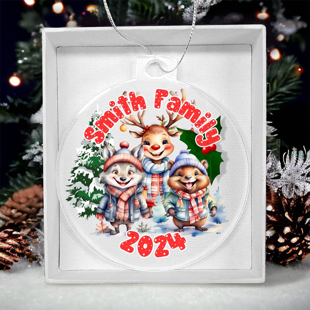 Cute Animal Friends-A unique keepsake with our Personalized Acrylic Ornament,Christmas,Gift,Holiday 30 - Essential Home Zone Essential Home Zone Ornaments Cute Animal Friends-A unique keepsake with our Personalized Acrylic Ornament,Christmas,Gift,Holiday 30