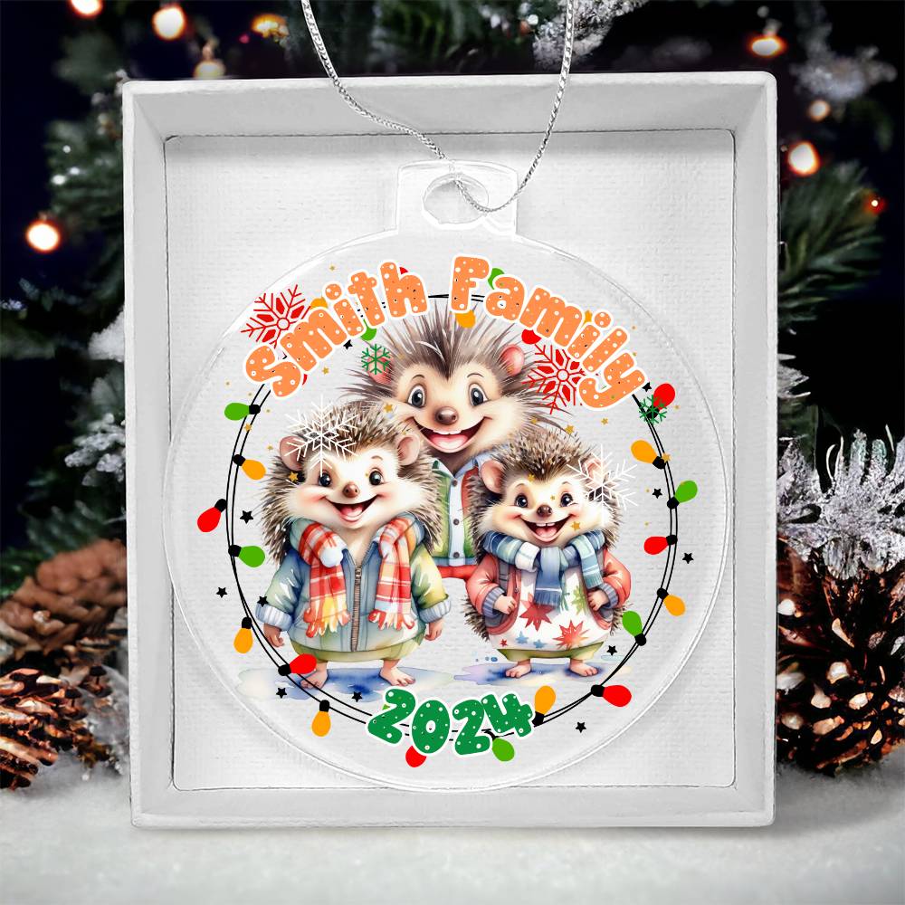 Cute Funny Porcupines-A unique keepsake with our Personalized Acrylic Ornament,Christmas,Holiday,Gift 29 - Essential Home Zone Essential Home Zone Ornaments Cute Funny Porcupines-A unique keepsake with our Personalized Acrylic Ornament,Christmas,Holiday,Gift 29