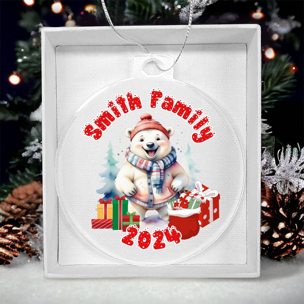 Winter Bear-A unique keepsake with our Personalized Acrylic Ornament,Christmas,Holiday,Gift 25 - Essential Home Zone Essential Home Zone Acrylic Ornament with Gift Box Ornaments Winter Bear-A unique keepsake with our Personalized Acrylic Ornament,Christmas,Holiday,Gift 25