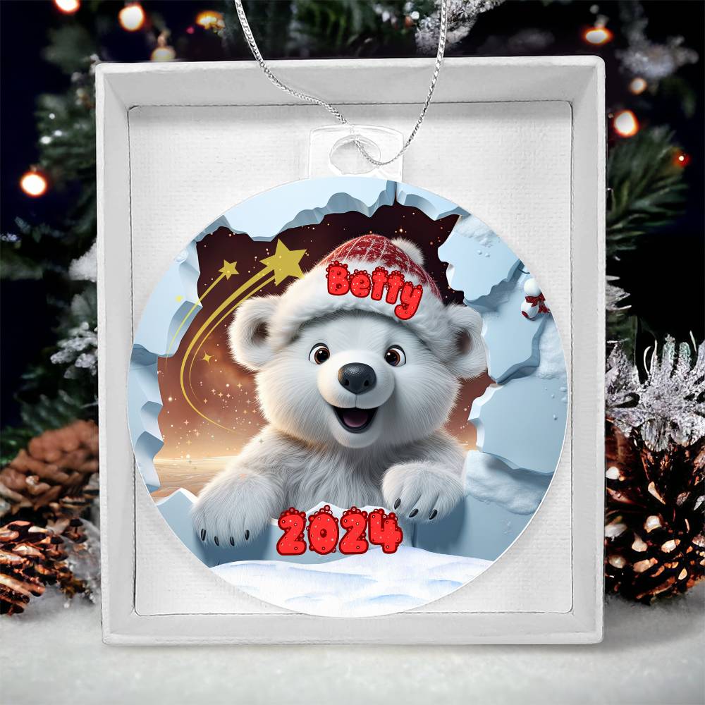 3D Bear-A unique keepsake with our Personalized Acrylic Ornament,Christmas,Holiday,Gift 4 - Essential Home Zone Essential Home Zone Acrylic Ornament with Gift Box Ornaments 3D Bear-A unique keepsake with our Personalized Acrylic Ornament,Christmas,Holiday,Gift 4