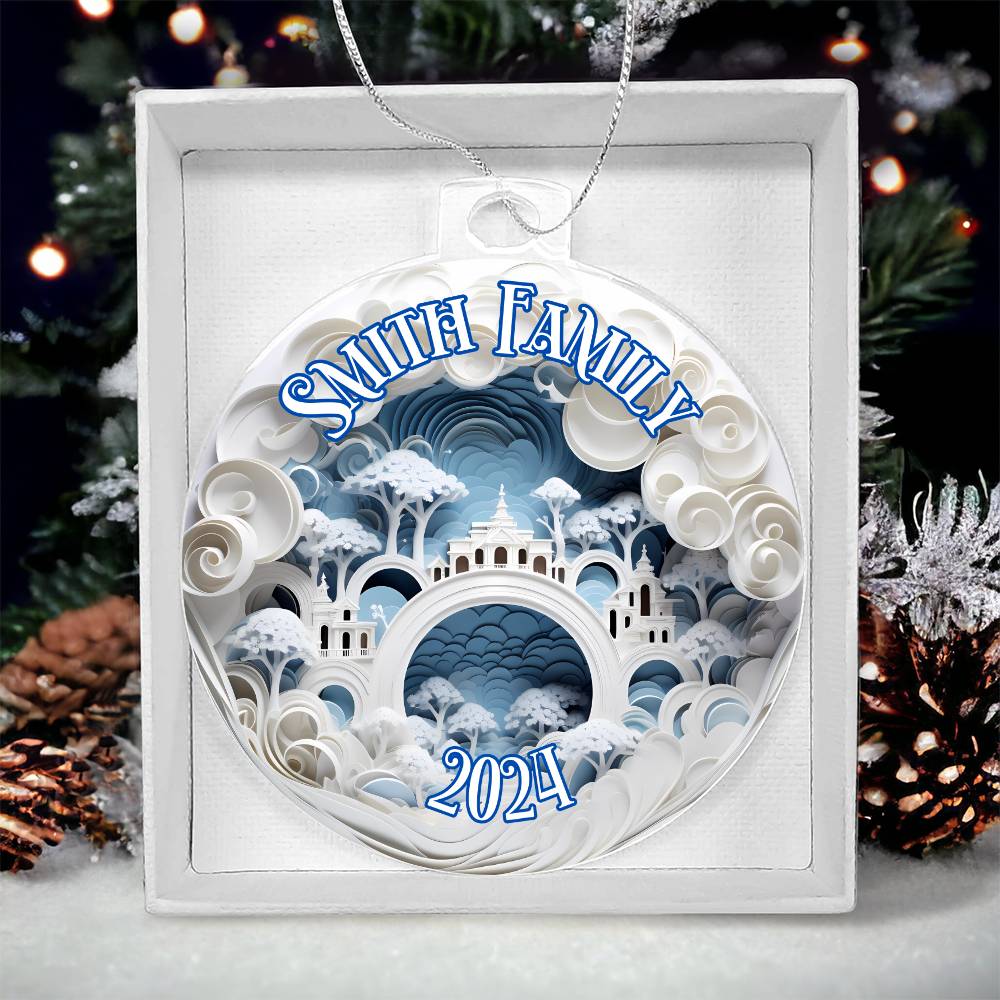 3D papercut Fantasy City-A unique keepsake with our Personalized Acrylic Ornament,Christmas,Holiday,Gift 23 - Essential Home Zone Essential Home Zone Acrylic Ornament with Gift Box Ornaments 3D papercut Fantasy City-A unique keepsake with our Personalized Acrylic Ornament,Christmas,Holiday,Gift 23