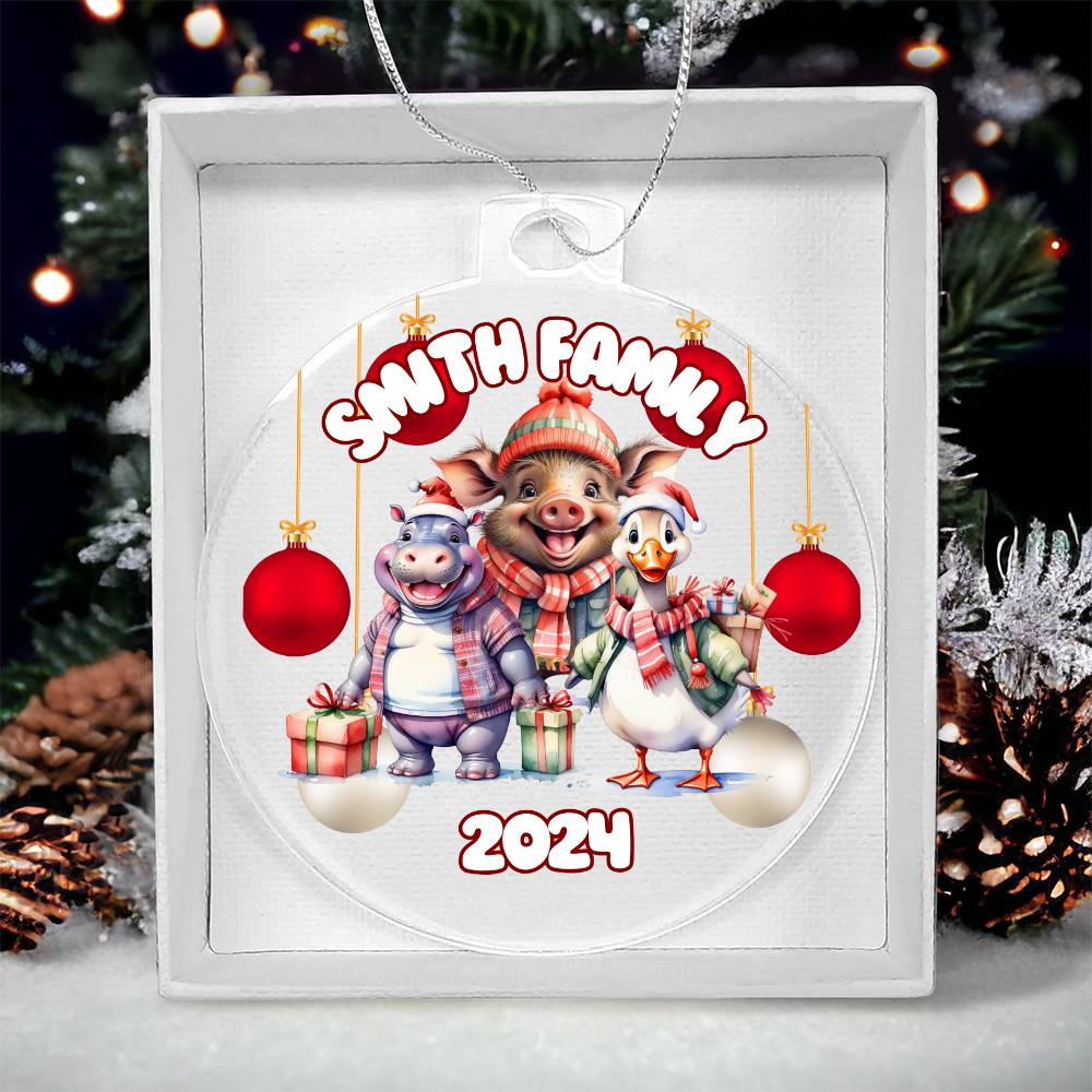 Winter Funny Animals-A unique keepsake with our Personalized Acrylic Ornament,Christmas,Holiday,Gift 28 - Essential Home Zone Essential Home Zone Ornaments Winter Funny Animals-A unique keepsake with our Personalized Acrylic Ornament,Christmas,Holiday,Gift 28