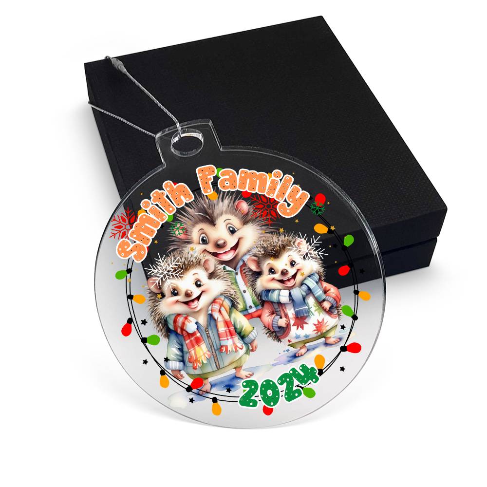 Cute Funny Porcupines-A unique keepsake with our Personalized Acrylic Ornament,Christmas,Holiday,Gift 29 - Essential Home Zone Essential Home Zone Ornaments Cute Funny Porcupines-A unique keepsake with our Personalized Acrylic Ornament,Christmas,Holiday,Gift 29