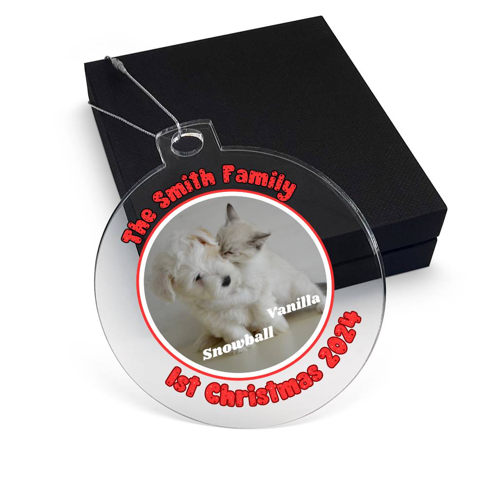 New Pet Parents 1st Christmas-A unique keepsake with our Personalized Acrylic Ornament,Christmas,Gift,Holiday 42 - Essential Home Zone Essential Home Zone Ornaments New Pet Parents 1st Christmas-A unique keepsake with our Personalized Acrylic Ornament,Christmas,Gift,Holiday 42