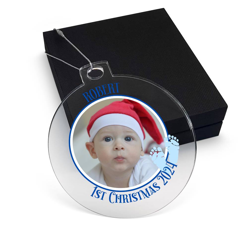 Baby's 1st Christmas Picture-A unique keepsake with our Personalized Acrylic Ornament,Christmas,Gift,Holiday 41 - Essential Home Zone Essential Home Zone Ornaments Baby's 1st Christmas Picture-A unique keepsake with our Personalized Acrylic Ornament,Christmas,Gift,Holiday 41