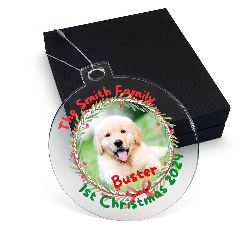 New Dog Parent 1st Christmas-A unique keepsake with our Personalized Acrylic Ornament,Christmas,Gift,Holiday 43 - Essential Home Zone Essential Home Zone Ornaments New Dog Parent 1st Christmas-A unique keepsake with our Personalized Acrylic Ornament,Christmas,Gift,Holiday 43