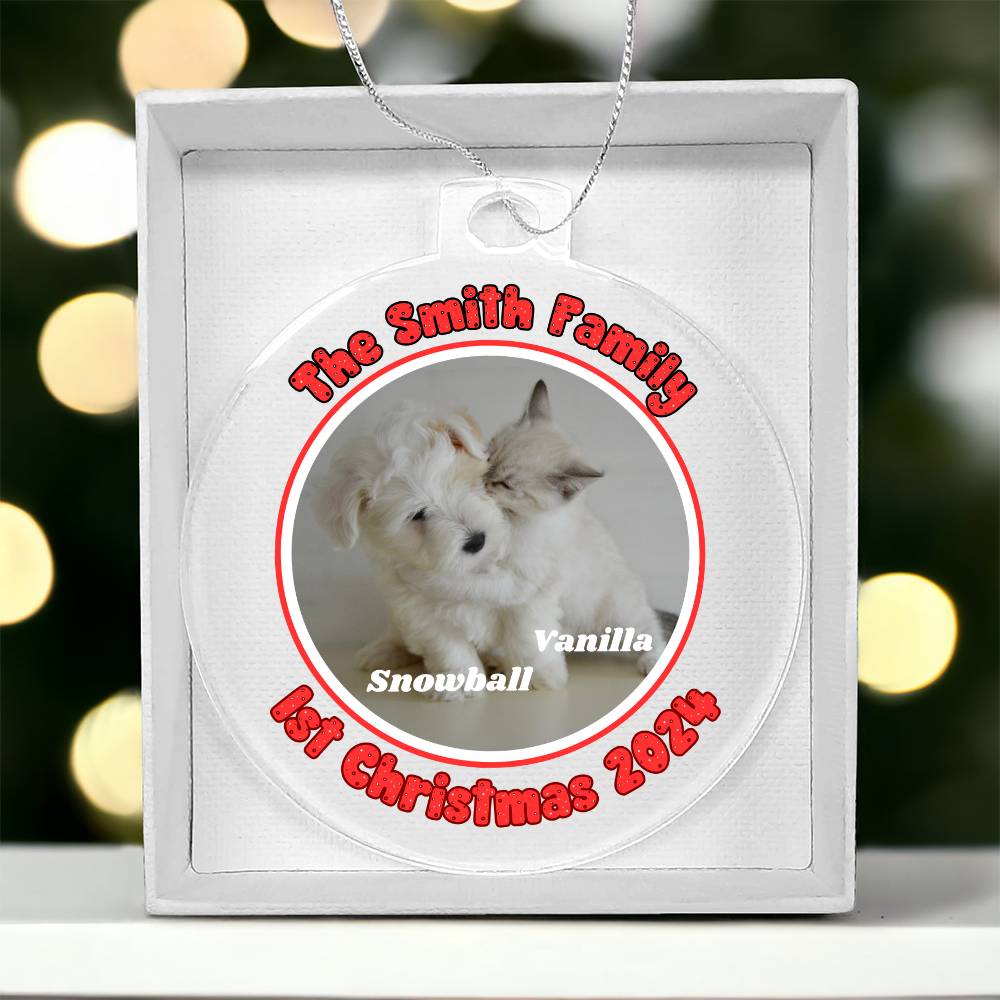 New Pet Parents 1st Christmas-A unique keepsake with our Personalized Acrylic Ornament,Christmas,Gift,Holiday 42 - Essential Home Zone Essential Home Zone Ornaments New Pet Parents 1st Christmas-A unique keepsake with our Personalized Acrylic Ornament,Christmas,Gift,Holiday 42