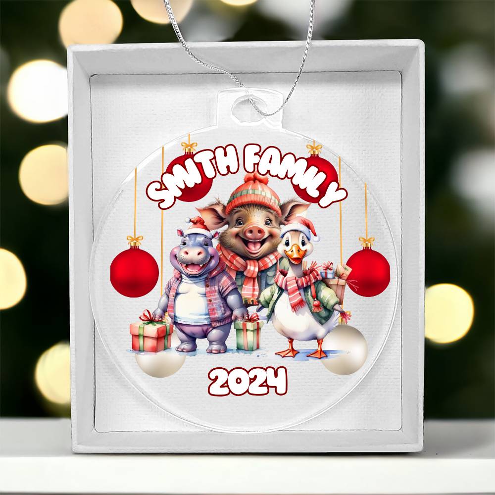 Winter Funny Animals-A unique keepsake with our Personalized Acrylic Ornament,Christmas,Holiday,Gift 28 - Essential Home Zone Essential Home Zone Ornaments Winter Funny Animals-A unique keepsake with our Personalized Acrylic Ornament,Christmas,Holiday,Gift 28