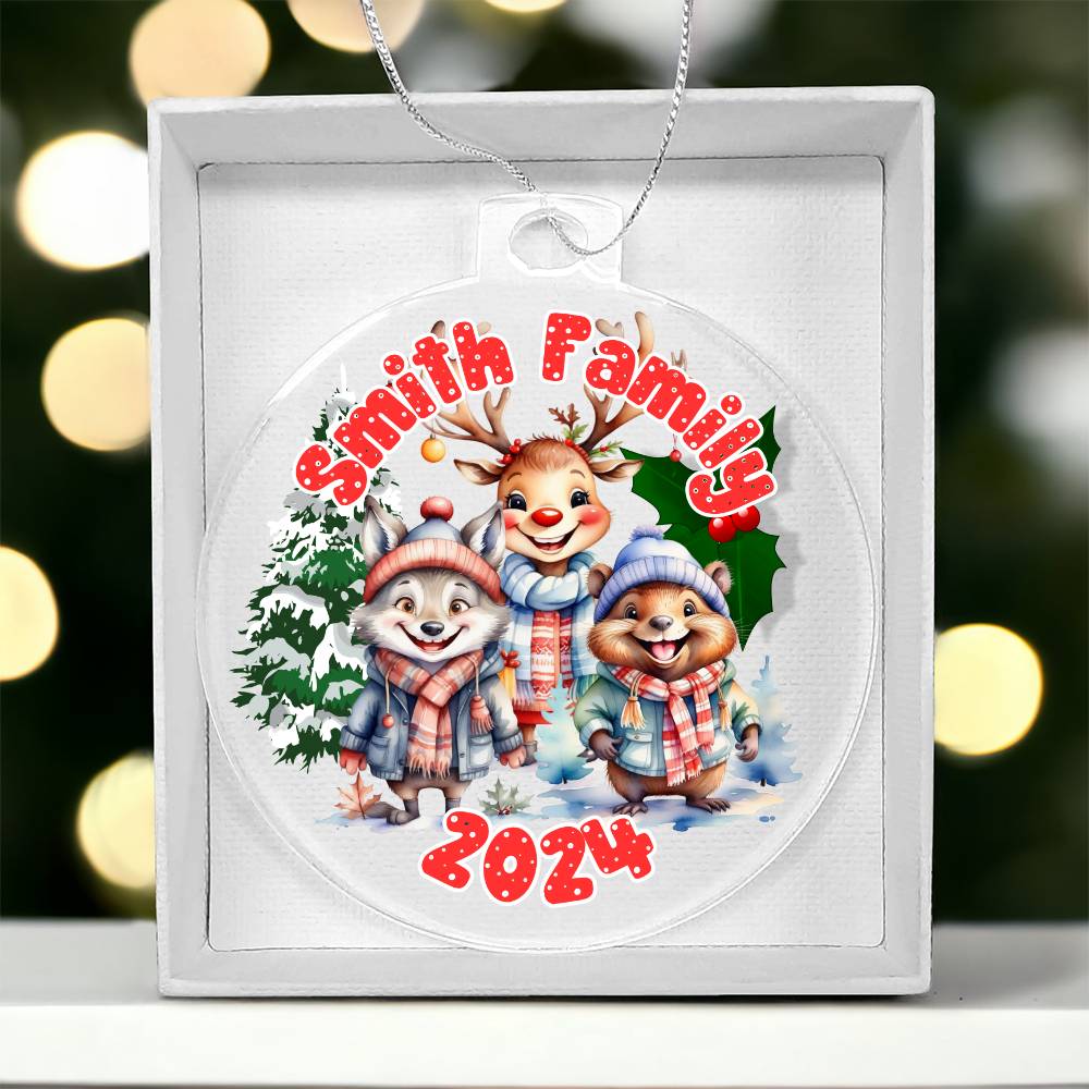 Cute Animal Friends-A unique keepsake with our Personalized Acrylic Ornament,Christmas,Gift,Holiday 30 - Essential Home Zone Essential Home Zone Ornaments Cute Animal Friends-A unique keepsake with our Personalized Acrylic Ornament,Christmas,Gift,Holiday 30