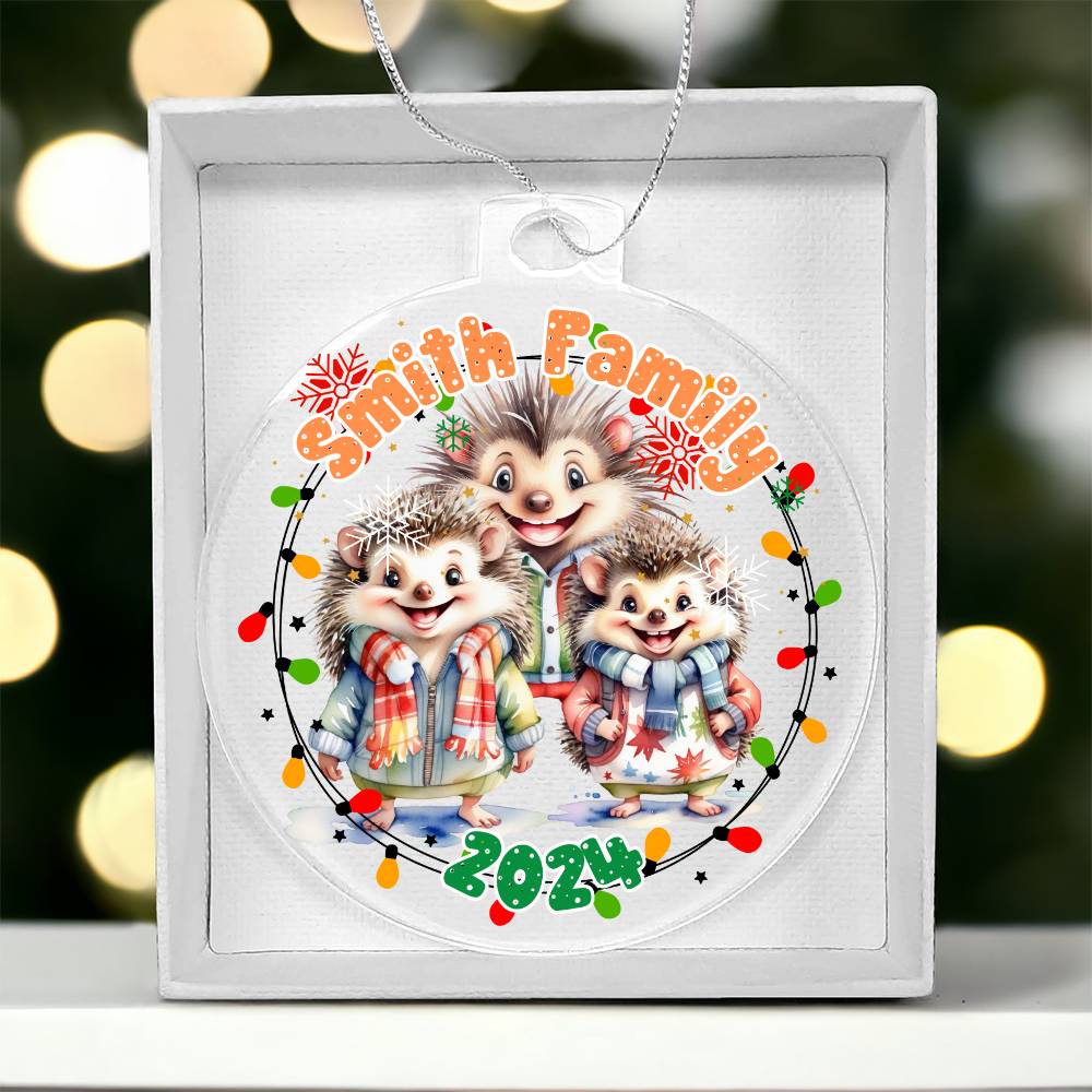 Cute Funny Porcupines-A unique keepsake with our Personalized Acrylic Ornament,Christmas,Holiday,Gift 29 - Essential Home Zone Essential Home Zone Ornaments Cute Funny Porcupines-A unique keepsake with our Personalized Acrylic Ornament,Christmas,Holiday,Gift 29