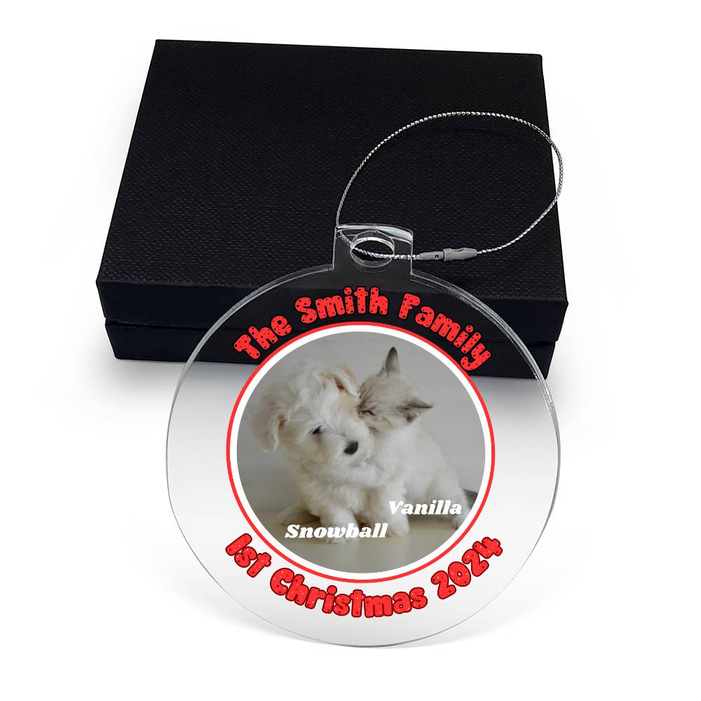 New Pet Parents 1st Christmas-A unique keepsake with our Personalized Acrylic Ornament,Christmas,Gift,Holiday 42 - Essential Home Zone Essential Home Zone Ornaments New Pet Parents 1st Christmas-A unique keepsake with our Personalized Acrylic Ornament,Christmas,Gift,Holiday 42