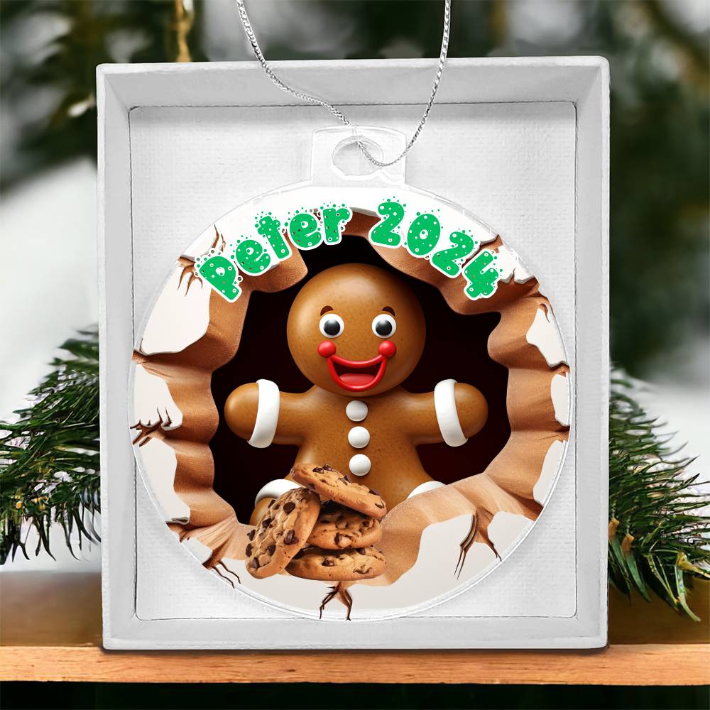 3D Gingerbread Man-A unique keepsake with our Personalized Acrylic Ornament 2 - Essential Home Zone Essential Home Zone Ornaments 3D Gingerbread Man-A unique keepsake with our Personalized Acrylic Ornament 2