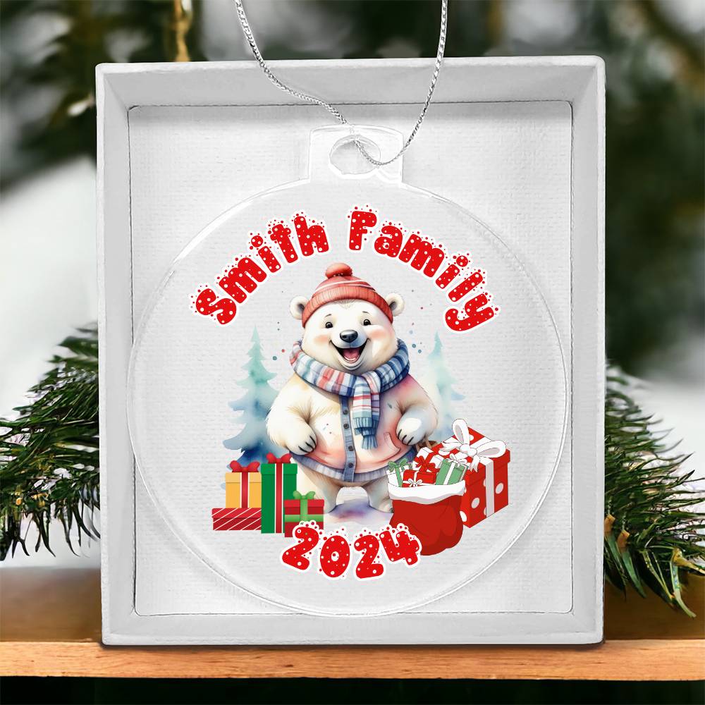 Winter Bear-A unique keepsake with our Personalized Acrylic Ornament,Christmas,Holiday,Gift 25 - Essential Home Zone Essential Home Zone Ornaments Winter Bear-A unique keepsake with our Personalized Acrylic Ornament,Christmas,Holiday,Gift 25