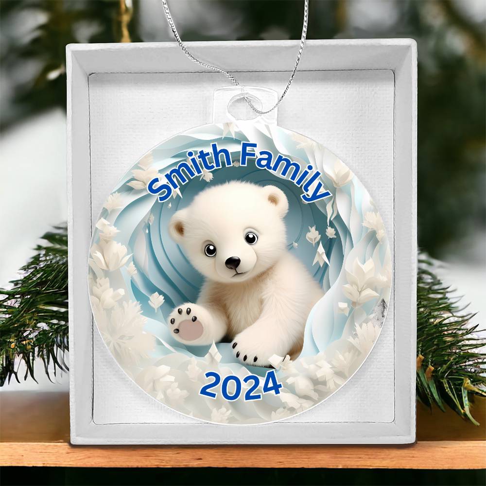 3D Papercut Bear-A unique keepsake with our Personalized Acrylic Ornament,Christmas,Holiday,Gift 20 - Essential Home Zone Essential Home Zone Ornaments 3D Papercut Bear-A unique keepsake with our Personalized Acrylic Ornament,Christmas,Holiday,Gift 20