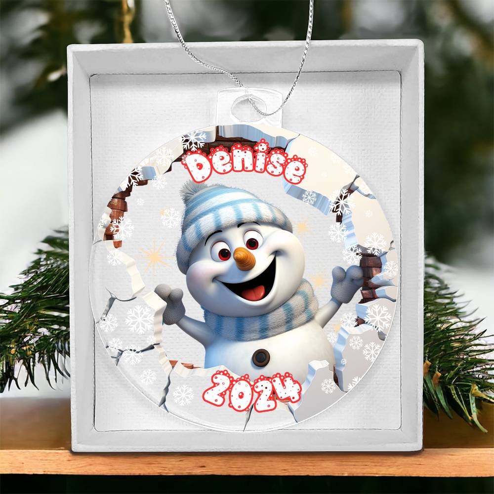 3D Snowman-A unique keepsake with our Personalized Acrylic Ornament,Christmas,Holiday,Gift 10 - Essential Home Zone Essential Home Zone Ornaments 3D Snowman-A unique keepsake with our Personalized Acrylic Ornament,Christmas,Holiday,Gift 10