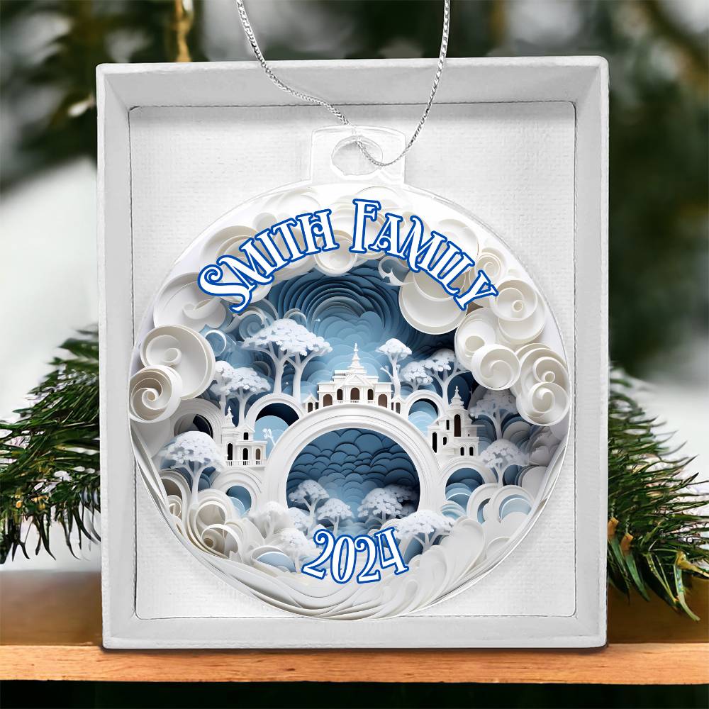 3D papercut Fantasy City-A unique keepsake with our Personalized Acrylic Ornament,Christmas,Holiday,Gift 23 - Essential Home Zone Essential Home Zone Ornaments 3D papercut Fantasy City-A unique keepsake with our Personalized Acrylic Ornament,Christmas,Holiday,Gift 23