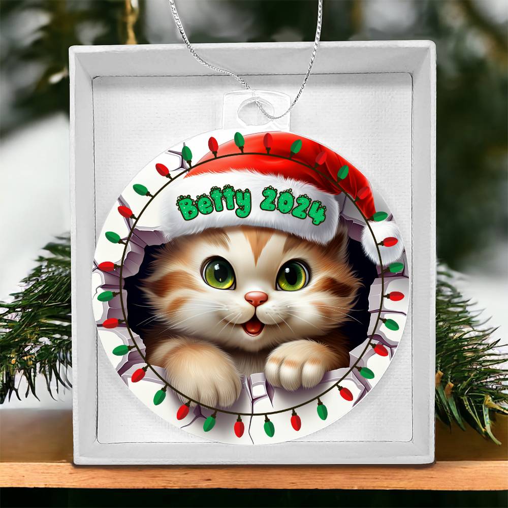 3D Kitten-A unique keepsake with our Personalized Acrylic Ornament,Christmas,Holiday,Gift 5 - Essential Home Zone Essential Home Zone Ornaments 3D Kitten-A unique keepsake with our Personalized Acrylic Ornament,Christmas,Holiday,Gift 5