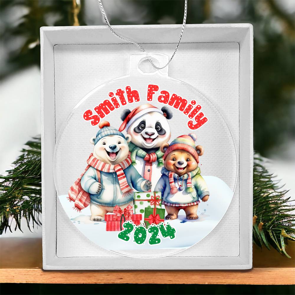 Winter Bears-A unique keepsake with our Personalized Acrylic Ornament,Christmas,Holiday,Gift 26 - Essential Home Zone Essential Home Zone Ornaments Winter Bears-A unique keepsake with our Personalized Acrylic Ornament,Christmas,Holiday,Gift 26