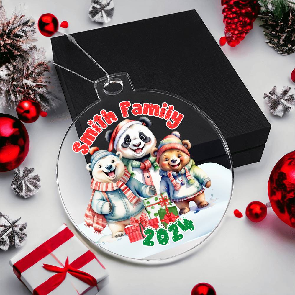 Winter Bears-A unique keepsake with our Personalized Acrylic Ornament,Christmas,Holiday,Gift 26 - Essential Home Zone Essential Home Zone Ornaments Winter Bears-A unique keepsake with our Personalized Acrylic Ornament,Christmas,Holiday,Gift 26