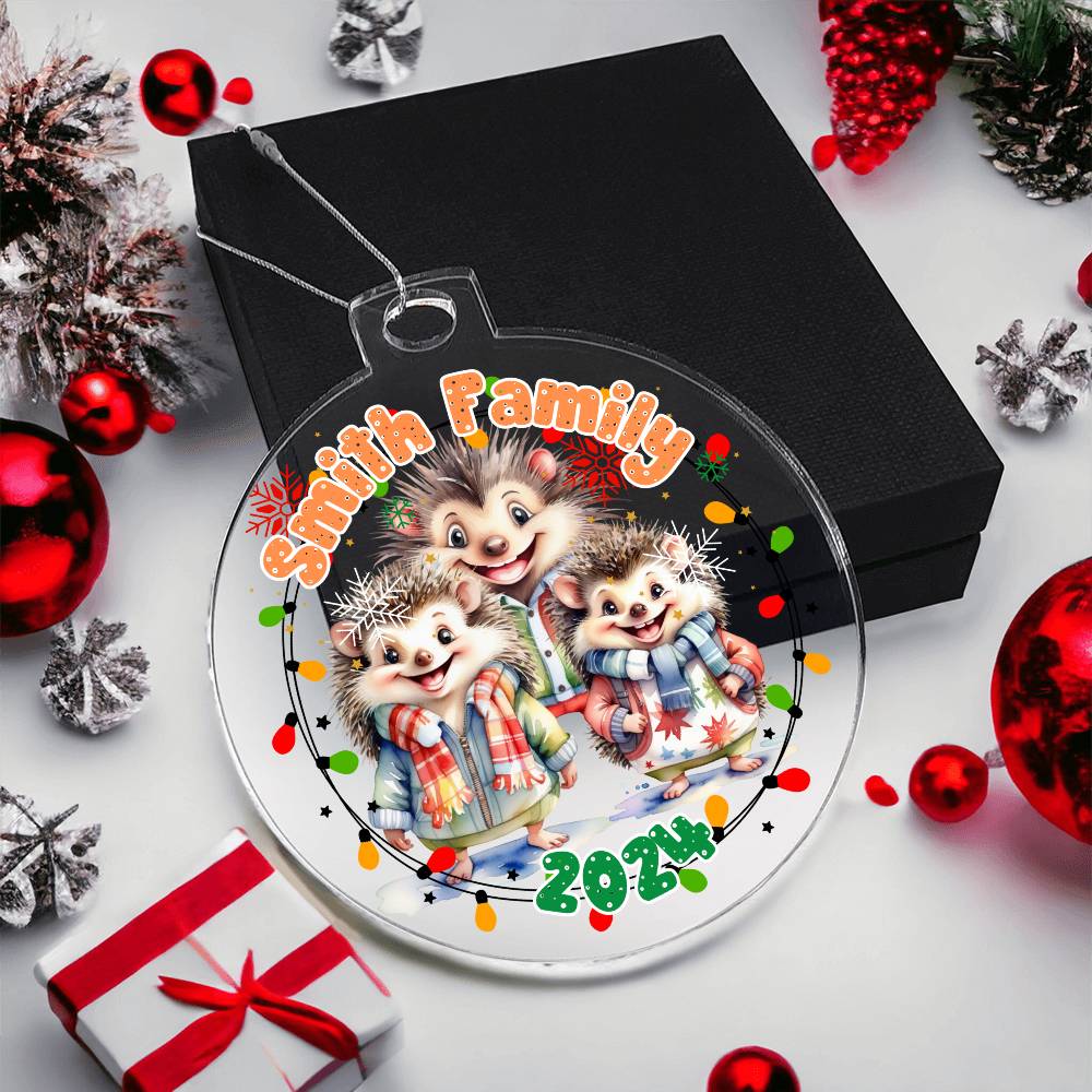 Cute Funny Porcupines-A unique keepsake with our Personalized Acrylic Ornament,Christmas,Holiday,Gift 29 - Essential Home Zone Essential Home Zone Ornaments Cute Funny Porcupines-A unique keepsake with our Personalized Acrylic Ornament,Christmas,Holiday,Gift 29