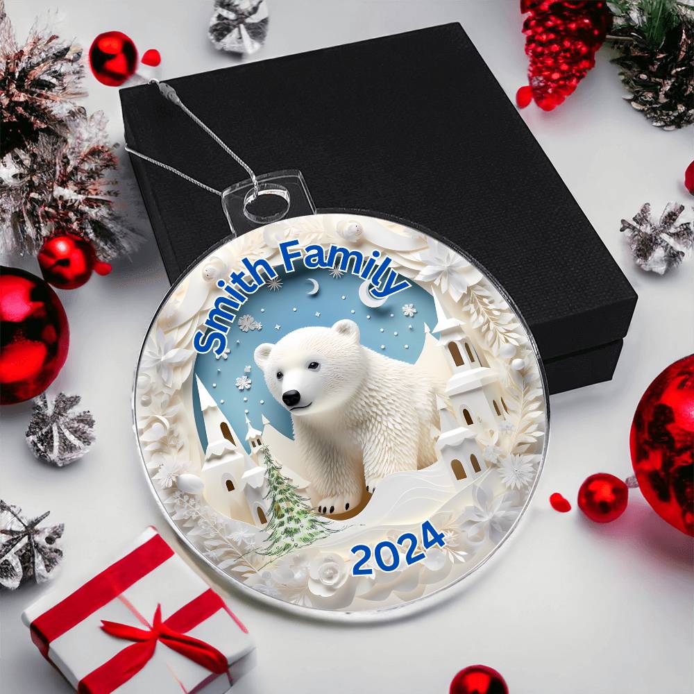 3D Papercut Bear-A unique keepsake with our Personalized Acrylic Ornament,Christmas,Holiday,Gift 19 - Essential Home Zone Essential Home Zone Ornaments 3D Papercut Bear-A unique keepsake with our Personalized Acrylic Ornament,Christmas,Holiday,Gift 19