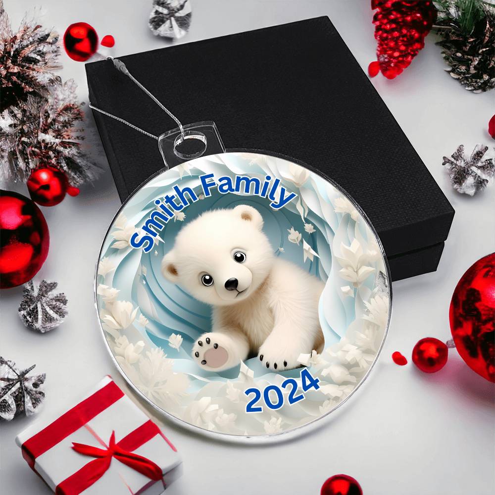 3D Papercut Bear-A unique keepsake with our Personalized Acrylic Ornament,Christmas,Holiday,Gift 20 - Essential Home Zone Essential Home Zone Ornaments 3D Papercut Bear-A unique keepsake with our Personalized Acrylic Ornament,Christmas,Holiday,Gift 20