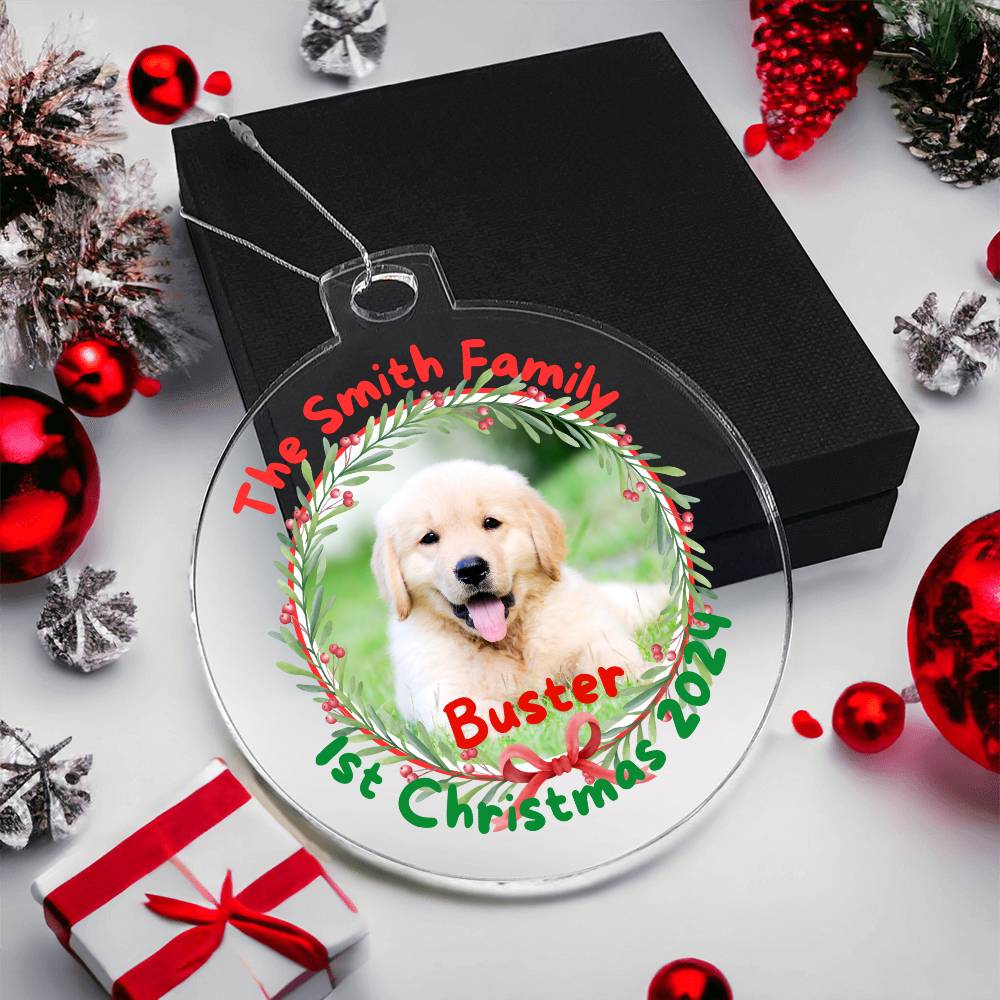 New Dog Parent 1st Christmas-A unique keepsake with our Personalized Acrylic Ornament,Christmas,Gift,Holiday 43 - Essential Home Zone Essential Home Zone Ornaments New Dog Parent 1st Christmas-A unique keepsake with our Personalized Acrylic Ornament,Christmas,Gift,Holiday 43