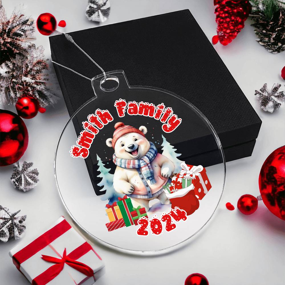 Winter Bear-A unique keepsake with our Personalized Acrylic Ornament,Christmas,Holiday,Gift 25 - Essential Home Zone Essential Home Zone Ornaments Winter Bear-A unique keepsake with our Personalized Acrylic Ornament,Christmas,Holiday,Gift 25