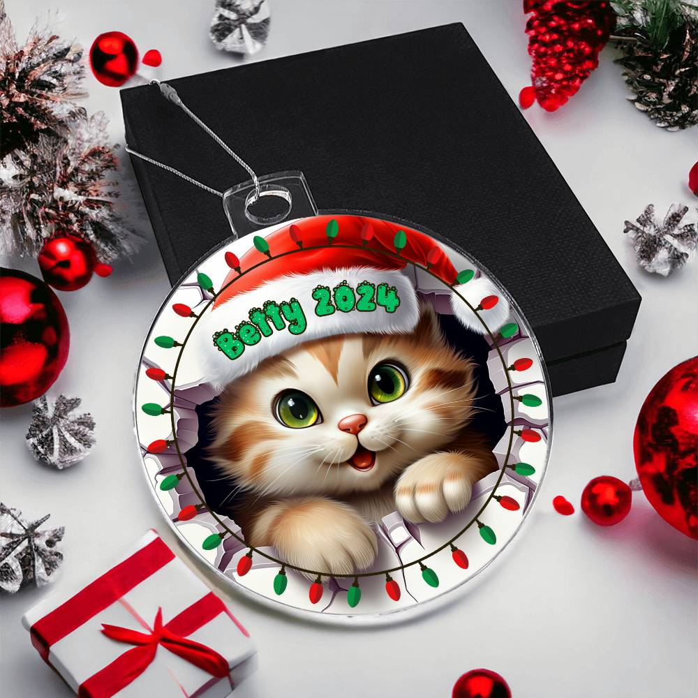 3D Kitten-A unique keepsake with our Personalized Acrylic Ornament,Christmas,Holiday,Gift 5 - Essential Home Zone Essential Home Zone Ornaments 3D Kitten-A unique keepsake with our Personalized Acrylic Ornament,Christmas,Holiday,Gift 5